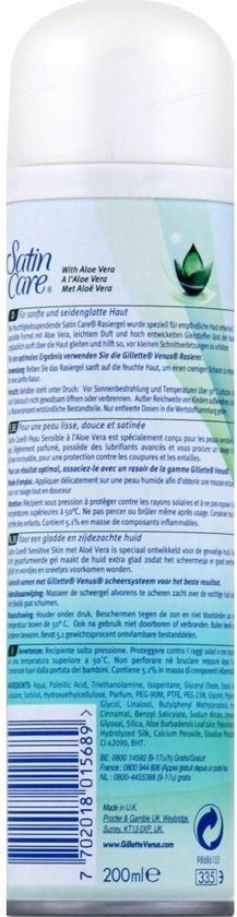 Gillette Gevoelige Huid Venus Satin Care Scheergel 200 ml