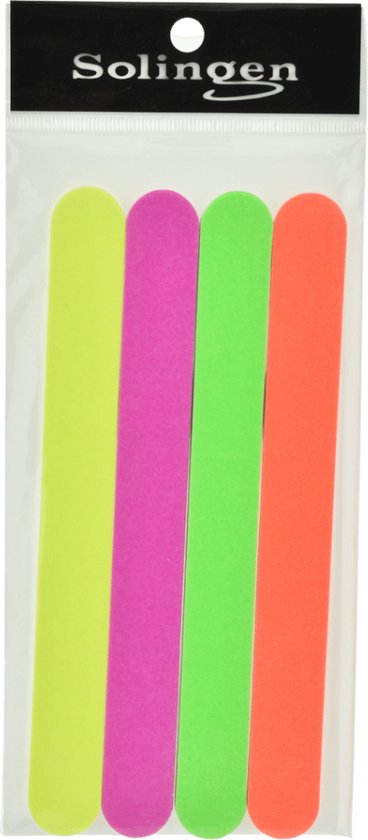 Solingen Multi-Color Nail File long 2D 4280 – 4 Pieces