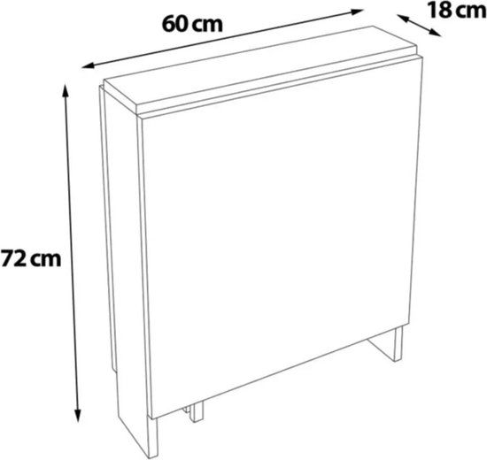 SNS Home - Praktische Tafel - Eettafel - Eettafel uitschuifbaar - Flamingo - Opvouwbaar - 134 x 60 x 72 cm - Saffier/Eik