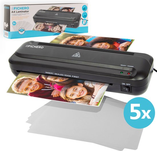 Fichero A4 Lamineerapparaat - Lamineermachine - Lamineren - Zwart