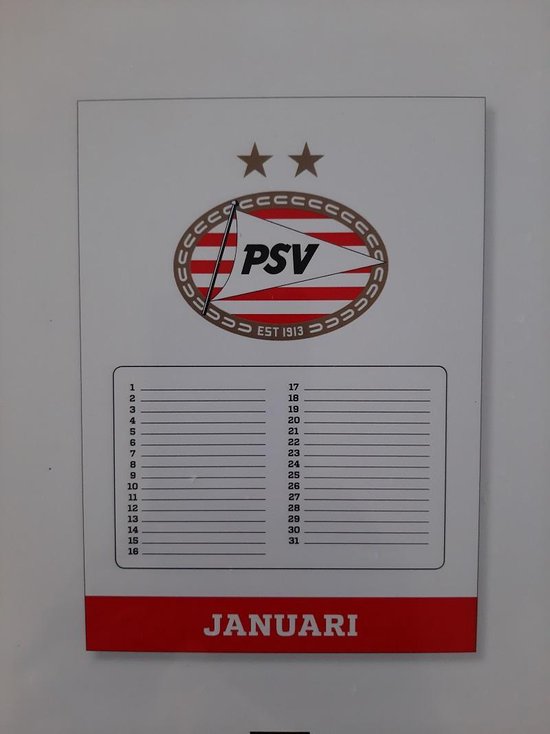 PSV verjaardagskalender - kalender
